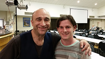 Aaron with George Kapiniaris